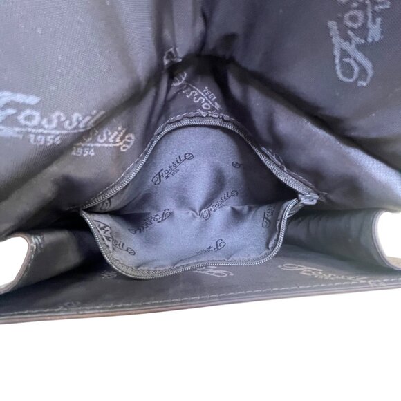 Fossil Women’s Brown Leather Flap Closure Adjustable Strap Crossbody Bag - Picture 6 of 14